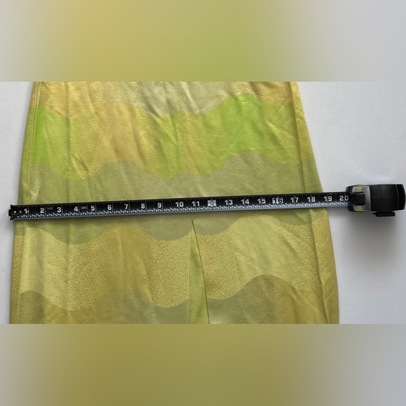 Alexis Serena Dress Lime Waves Cut out Maxi dress S XS jacquard long sleeve - Picture 12 of 14